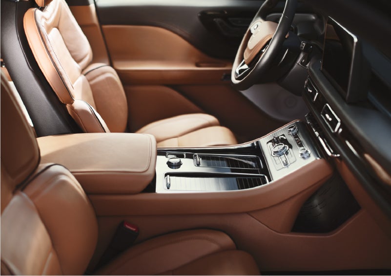 A 2023 Lincoln Aviator® Black Label model is shown in the Flight interior theme | North Park Lincoln in San Antonio TX