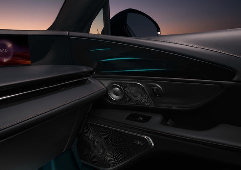 Selectable ambient lighting glows in the passenger door panel. | North Park Lincoln in San Antonio TX