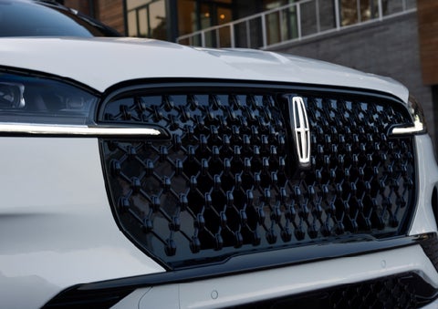 The front grille of a 2026 Lincoln Aviator® SUV is shown. | North Park Lincoln in San Antonio TX