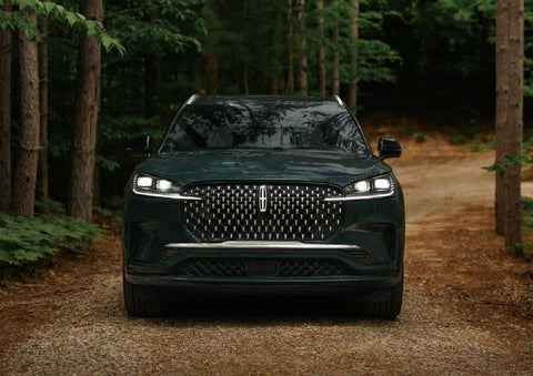 The front grille of a 2027 Lincoln Aviator® Black Label™ SUV is shown. | North Park Lincoln in San Antonio TX