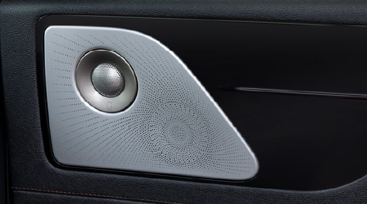 A close-up view of the available Revel® Ultima 3D Audio System. | North Park Lincoln in San Antonio TX