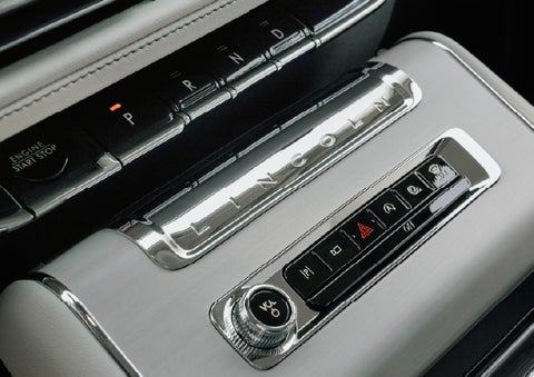 The piano key gear selector of a 2027 Lincoln Aviator® Back Label™ SUV. | North Park Lincoln in San Antonio TX