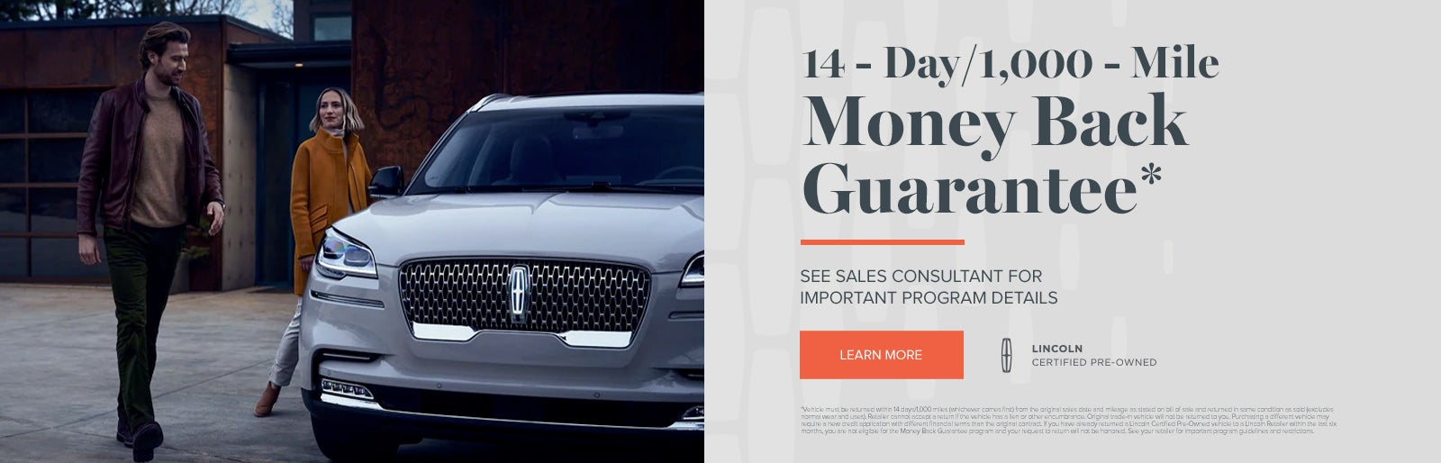 14-Day/1,000 Mile Back Guarantee