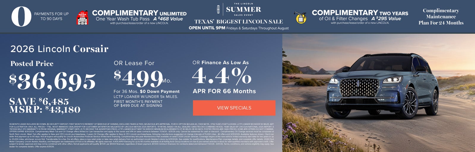 August Specials Corsair